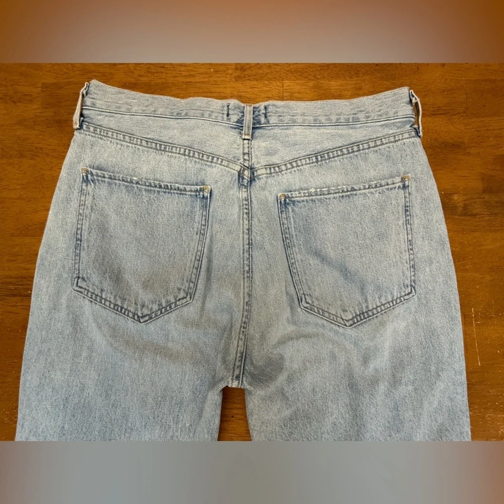 Agolde Distressed Riley Crop Jean 31 100% Cotton No Stretch - Picture 5 of 10